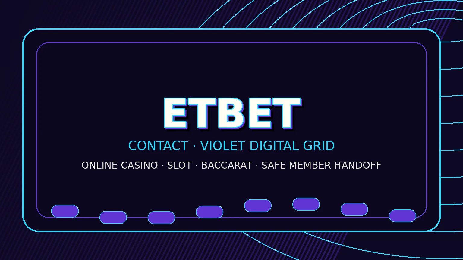 แบนเนอร์ ETBET หน้าติดต่อ โทนน้ำเงินเที่ยงคืนกับม่วงไฟฟ้าสำหรับอ่านข้อมูลก่อนกดต่อ